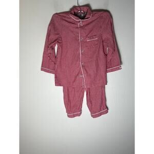 Boy's Petite Plume Red Check Christmas Pajama Set Sz 5